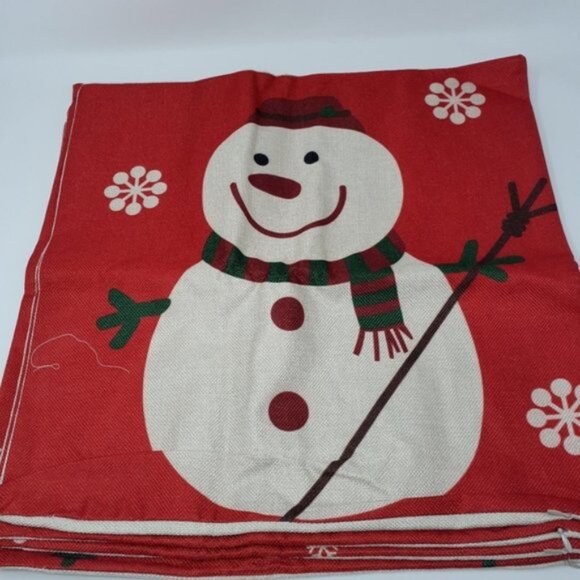 Decorative Holiday Thro Pillow Covers | Set of 4 | 18"x18" | Cotton Linen Blend - Picture 4 of 9